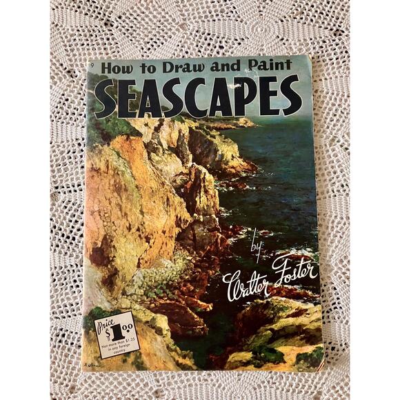 Vintage 1950s Walter Foster Art Instruction Book: Seascapes Painting Guide - Picture 1 of 5